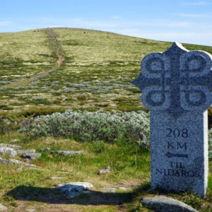Signposting along the Way of Saint Olav in Norway